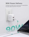 AUKEY PA-B6S White Omnia Mix GaN ultraszybka ładowarka sieciowa 3xUSB (2xUSB C+1xUSB A) 90W