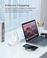 AUKEY PA-B6S White Omnia Mix GaN ultraszybka ładowarka sieciowa 3xUSB (2xUSB C+1xUSB A) 90W