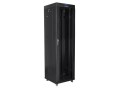 LANBERG Szafa instalacyjna rack stojąca 19 42u 600x600 czarna, drzwi szklane lcd (Flat pack)