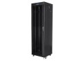 LANBERG Szafa instalacyjna rack stojąca 19 42u 600x600 czarna, drzwi szklane lcd (Flat pack)