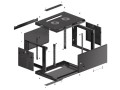 LANBERG Szafa wisząca 19 6U 600x450 cz WF01-6406-00B