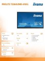 IIYAMA Monitor wielkoformatowy 86 cali TE8602MIS-B1AG INFRARED,4K,IPS,Wifi,iiWare9.0