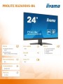 IIYAMA Monitor 24 cale XU2493HS-B4 IPS.HDMI.DP.VGA.2xW.4MS.