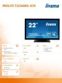 IIYAMA Monitor wielkoformatowy  21.5 cala T2234MSC-B7X POJ.10PKT.IP65,HDMI,DP,350cd,7H