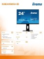 IIYAMA Monitor 24 cale XUB2495WSU-B3 IPS,PIVOT,16:10,DP,HDMI,VGA,4xUSB,2x2W