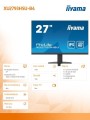 IIYAMA Monitor 27 XU2793HSU-B4 IPS, FHD, HDMI, DP, VGA, USB3.0, SLIM, 300cd/m2