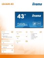 IIYAMA Monitor 43 LE4340S-B3 VA/FHD/HDMI/VGA/USB/RJ45/2X10W/16/7