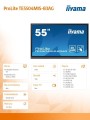 IIYAMA Monitor wielkoformatowy 55 cali TE5504MIS-B3AG INFRARED,4K,IPS,24/7,WiFi,7H,OPS SLOT