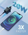 AUKEY PA-F5 OEM Black Mini ładowarka sieciowa 1xUSB-C 20W PD Power Delivery