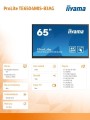 IIYAMA Monitor wielkoformatowy 65 cali TE6504MIS-B3AG INFRARED,4K,IPS,24/7,WiFi,7H,OPS SLOT