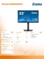 IIYAMA Monitor 21.5 cala XUB2294HSU-B2 VA,FHD,HDMI,DP,USB3.0,VESA,2x2W
