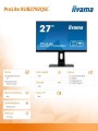 IIYAMA Monitor 27 cali XUB2792QSC-B1 IPS,QHD,USB-C,HDMI,DP,USB3.0,2x2W