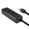 AXAGON HUB 4-portowy HUE-S2BL USB 3.2 Gen 1 charging hub 1.2m   kabel micro USB