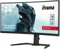 IIYAMA Monitor 34 cale G-MASTER GB3467WQSU-B5 VA,UWQHD,165HZ,HAS(15cm),1500R,4xUSB