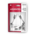 AXAGON BUCM-CM10TB Kabel Twister USB-C - USB-C, 0,6m, USB 2.0, 2.4A, ALU, PVC Czarny