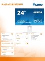 IIYAMA Monitor 23.8 cala XUB2492HSU-W5 IPS,HDMI,DP,VGA,USB,HAS(150mm),biały