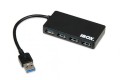 iBOX Hub USB 3.0 Czarny 4-porty, slim IUH3F56 (4x USB 3.0)