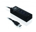 iBOX Hub USB 3.0 Czarny 4-porty IUH3FB (4x USB 3.0)