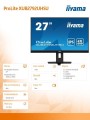 IIYAMA Monitor 27 cali  XUB2792UHSU-B5 4K,IPS,DVI,DP,HDMI,PIP,250cd,USB3.0