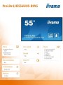 IIYAMA Monitor 55 cali LH5554UHS-B1AG 24/7, IPS, ANDROID.11, 4K, SDM, 2x10W