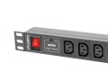 LANBERG Listwa zasilająca Rack PDU 1U 10x IEC C13 2m 10A czarna