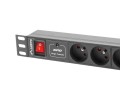 LANBERG Listwa zasilająca Rack PDU 1U 7x PL 2m 16A czarna