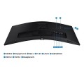 Samsung Monitor 34 cale LS34C652UAUXEN VA 3440x1440 UWQHD 21:9 1xHDMI 1xDP 1xUSB-C(90W) 3xUSB 3.0 LAN (RJ45) 5ms 100Hz HAS+PIVOT zakrzywiony głośniki