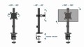 Gembird Ramię regulowane 17-32 cale 9kg
