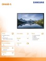 Samsung Monitor profesjonalny OH46B-S 46 cali Błyszczący 24h/7 3500(cd/m2) 3840x2160 (UHD) S7 Player (Tizen 6.5) 3 lata OnSite (LH46OHBESGBXEN)