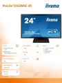 IIYAMA Monitor 23.8 cala T2452MSC-B1 10 PKT. POJ,IPS,HDMI,DP