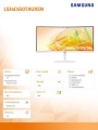 Samsung Monitor 34 cale LS34C650TAUXEN VA 3440x1440 UWQHD 21:9 1xHDMI 1xDP 2xTB 4.0(90W/15W) 3xUSB 3.0 LAN(RJ45) 5ms 100Hz HAS+PIV zakrzyw. gł. biały