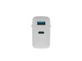 Natec Ładowarka sieciowa Ribera GAN 1X USB-A + 1X USB-C 45W Biała