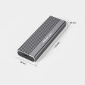 Qoltec Obudowa | kieszeń na dysk SSD M.2 | SATA | NGFF | USB-C | Super  speed 6Gb/s | 2TB | Szara