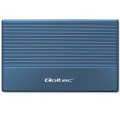 Qoltec Obudowa | Kieszeń na dysk SSD HDD 2.5" | SATA | USB 3.0 | Super  speed 5Gb/s | 2TB | Niebieskia