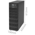 Qoltec Zasilacz awaryjny UPS 10kVA | 10000W | Power Factor 1.0 | LCD |  EPO | USB | On-line