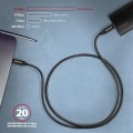 AXAGON BUCM32-CM15A Kabel USB-C - USB-C 3.2 Gen 2, 1.5m, PD 100W, 5A, 4K HD, ALU, oplot, czarny