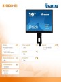 IIYAMA Monitor 19 cali B1980D-B1 DVI/VGA/5:4/PIVOT/HAS/ACR/VESA