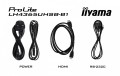 IIYAMA Monitor 43 cale LH4365UHSB-B1 24/7, IPS, ANDROID 11, 4K, 800cd, iiSignage2, SDM, 2x HDMI, DP, 2x USB,2x 10W, RJ45, WiFi, 4/32GB, PION/POZIOM, 4