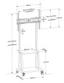 Techly Stojak mobilny  32-70 cali 70kg z półką AV Pivot