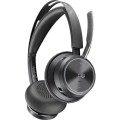POLY Zestaw słuchawkowy Voyager Focus 2  certyfikatem Microsoft Teams USB-C-C z podstawką ładującą, przejściówka USB-C/A 9T9J6AA