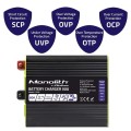 Qoltec Inteligentna ładowarka do akumulatorów LiFePO4 AGM GEL SLA | 80A | 12V