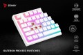 Savio Klawiatura mechaniczna bezprzewodowa SAVIO PHENIX WHITE Gateron Yellow, Pudding