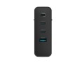 Natec Ładowarka sieciowa Ribera GAN 3xUSB-C + 1x USB-A 100W czarna