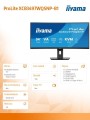 IIYAMA Monitor 34 cali XCB3497WQSNP-B1 VA,UWQHD,1500R,USB-cDock,KVM,95W, 2xHDMI, 1xDP, RJ45,2x5W,21:9 /5y/