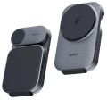 AUKEY LC-MC312 Slim 3w1 ładowarka bezprzewodowa MagSafe Qi2 15W  + ładowarka PD 30W + Etui