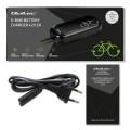 Qoltec Ładowarka do roweru skutera elektrycznego 36V | 42V | 2A | 5.5*2.1 | wodoodporna + kabel zasilający