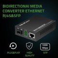 Qoltec Dwukierunkowy Media Konwerter SWITCH Ethernet 1x RJ45 1x SFP |   1000Mb/s | 5V