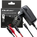 Qoltec Automatyczna ładowarka do akumulatora AGM GEL STD 6V | 1A |      Prostownik z sygnalizatorem LED