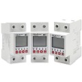 Qoltec Przekaźnik 63A na szynę DIN z licznikiem energii elektrycznej |  Timer | Tuya | Wi-Fi | LED