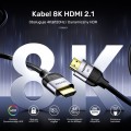 Unitek Kabel HDMI 2.1 8K 60Hz 1.5m; czarny; C11086GY01-1.5M